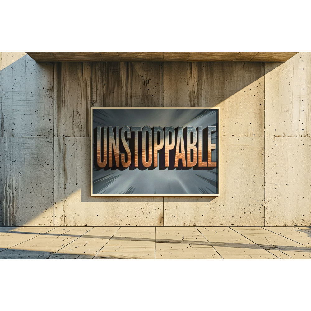 Unstoppable Matte Canvas Wall Art — Motivational Stretched Canvas | Bold Affirmation Art - Image 4
