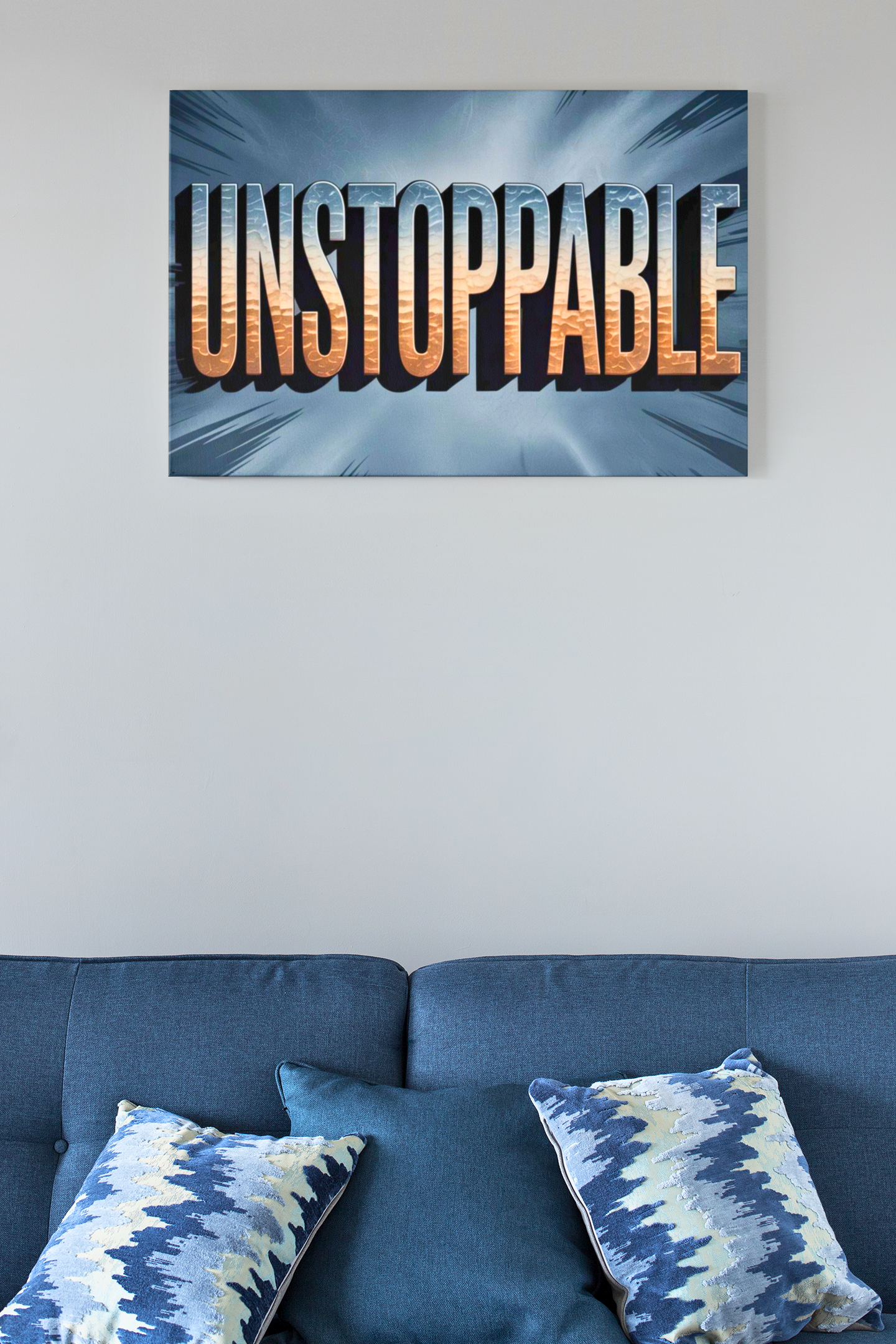 Unstoppable Matte Canvas Wall Art — Motivational Stretched Canvas | Bold Affirmation Art - Image 5